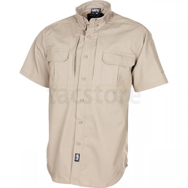 MFHHighDefence ATTACK Shirt Short Sleeve Teflon Ripstop - Khaki - S