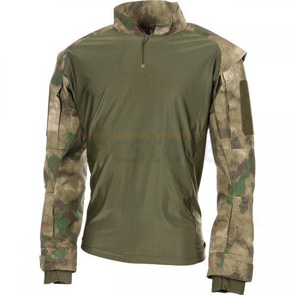 MFHHighDefence US Tactical Shirt Long Sleeve - HDT Camo FG - S
