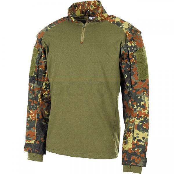 MFHHighDefence US Tactical Shirt Long Sleeve - Flecktarn - 2XL