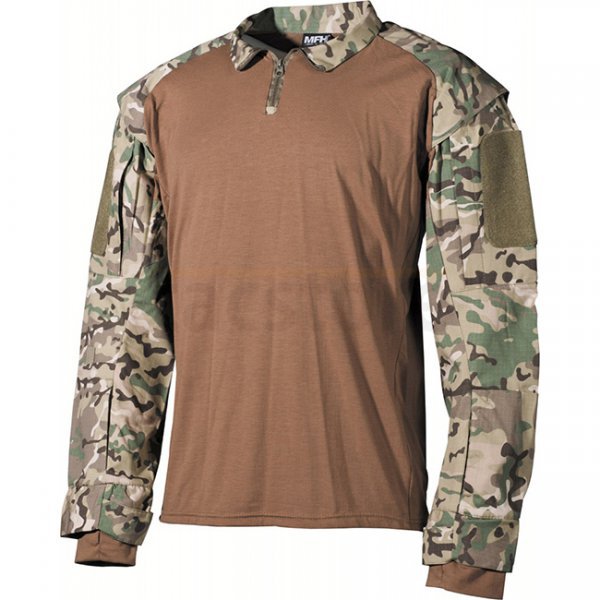 MFHHighDefence US Tactical Shirt Long Sleeve - Operation Camo - S