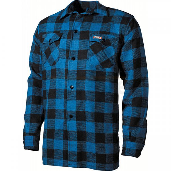 FoxOutdoor Lumberjack Shirt - Blue & Black Plaid - M