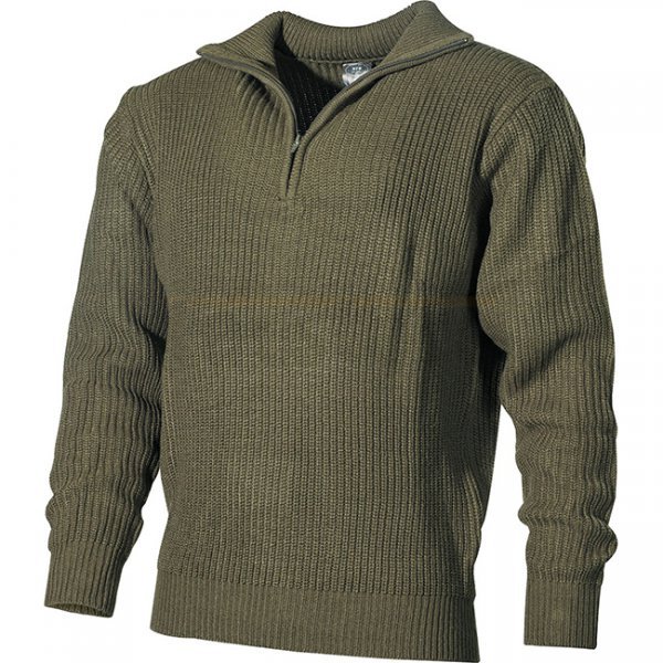 MFH TROYER Zippered Pullover - Olive - M