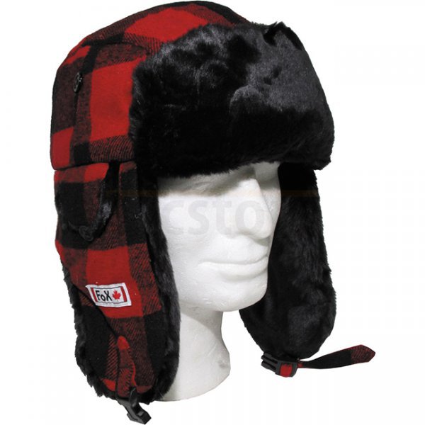 FoxOutdoor Lumberjack Fur Hat - Red - M