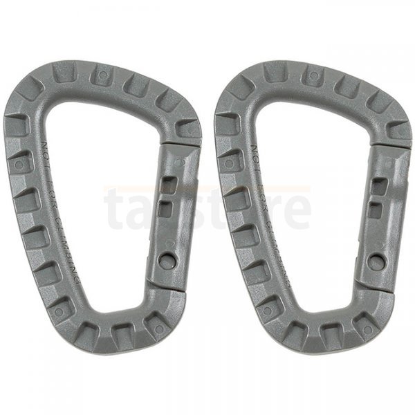 MFH Carabiner Plastic 85 mm 2 pcs - Foliage Green