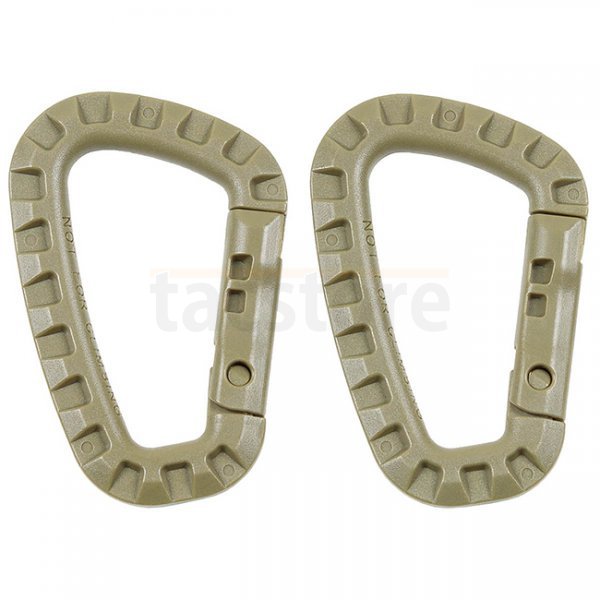 MFH Carabiner Plastic 85 mm 2 pcs - Coyote