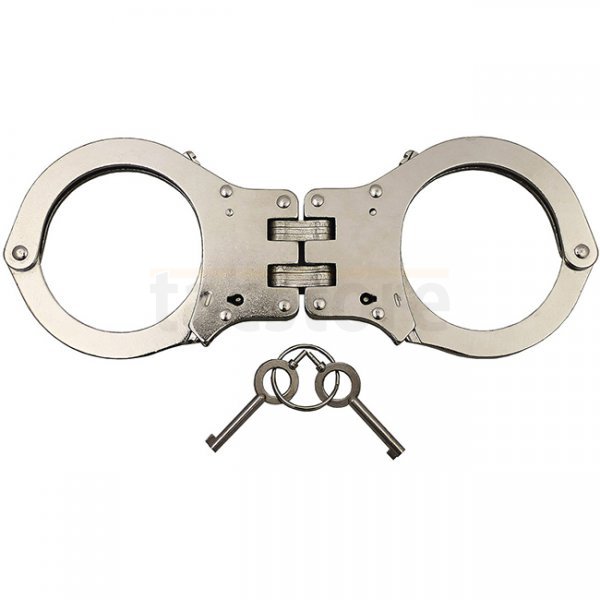 MFH Handcuffs Double Hinge - Chrome