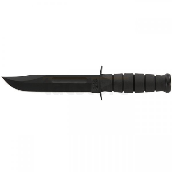 Ka-Bar Fighting Utility Knife Plain Blade & Leather Sheath - Black