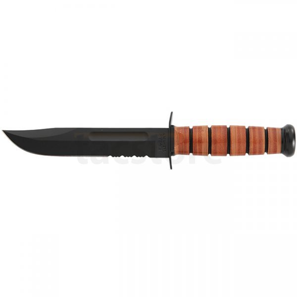 Ka-Bar Full Size Military Fighting Utility Knife Plain Blade & Hard Plastic Sheath - USMC