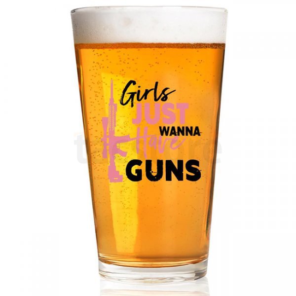 Lucky Shot Americana Pint Glass - Girls Just Want Guns