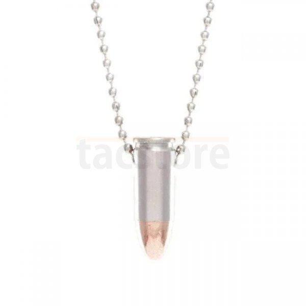 Lucky Shot Ball Chain Bullet Necklace 9mm - Nickel