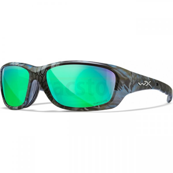 Wiley X Gravity Captivate Polarized Green Mirror - Kryptek Neptune