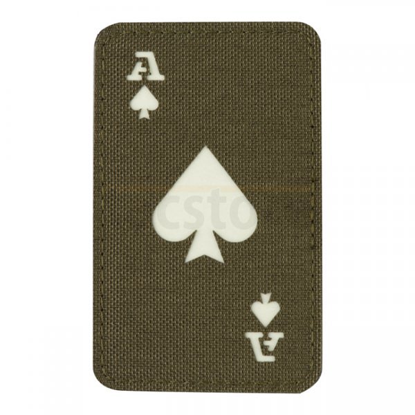 M-Tac Ace of Spades Laser Cut Patch GID - Ranger Green