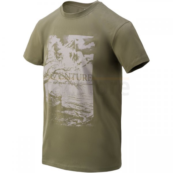 Helikon T-Shirt Adventure Is Out There - Olive Green - L