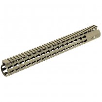 Leapers Pro AR15 15 Inch Keymod Free Float Handguard - FDE Cerakote