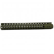 Leapers Pro AR15 15 Inch Keymod Free Float Handguard - OD Green Cerakote