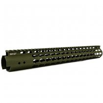 Leapers Pro AR15 15 Inch Keymod Free Float Handguard - OD Green Cerakote