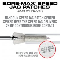 Real Avid Bore-Max Speed Jag Patches Refill Pack Handgun 4 Inch S - Cal .22