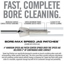 Real Avid Bore-Max Speed Jag Patches Refill Pack Handgun 4 Inch S - Cal .22