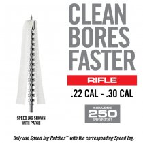 Real Avid Bore-Max Speed Jag Patches Refill Pack Rifle 8 Inch - Cal .22 - .30