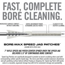 Real Avid Bore-Max Speed Jag Patches Refill Pack Rifle 8 Inch - Cal .22 - .30