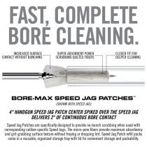 Real Avid Bore-Max Speed Jag Patches Refill Pack Handgun 4 Inch L - 9mm - Cal. 45