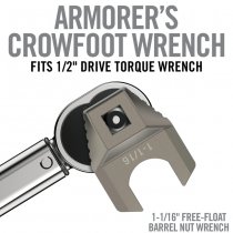 Real Avid Master-Fit Armorer's Crowfoot 1-1/16 Inch Free Float Barrel Nut Wrench