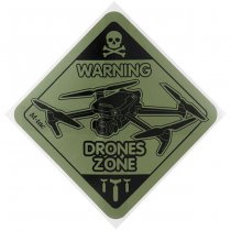 M-Tac Sticker Drones Zone Large - Ranger Green