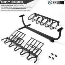 Savior Equipment Mobile Firearm Rack Stand 6 Rifles & 8 Pistols - Black