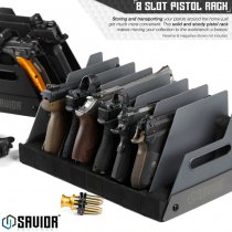 Savior Equipment Pistol Rack 8 Slots - Grey