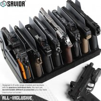 Savior Equipment Pistol Rack 8 Slots - Grey