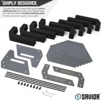 Savior Equipment Pistol Rack 8 Slots - Grey