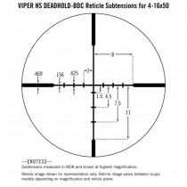 VORTEX Viper HS 4-16x50 Riflescope Dead-Hold BDC Reticle - MOA 5