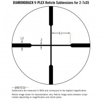 VORTEX Diamondback 2-7x35 Rimfire Riflescope V-Plex Reticle - MOA 5