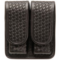BLACKHAWK Double Mag Pouch Staggered Column Basketweave - Black