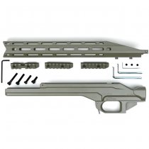 KRUK Aluminum Chassis & Handguard Howa 1500 Short Action - Olive