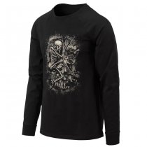 Helikon-Tex T-Shirt Long Sleeve Fight To The Grave - Black - M