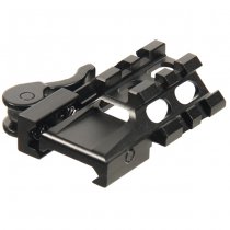 Leapers Tri-Rail 2 Slot Slot Angle QD Mount - Black