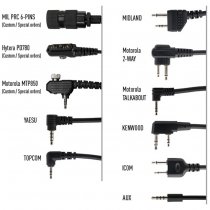 Earmor M55 Tactical Large PTT - MIL PRC 6-Pin