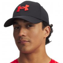 Under Armour Mens Blitzing Low Stretch Fit Cap - Black / Red - M/L
