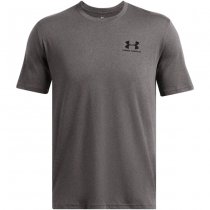 Under Armour Sportstyle Left Chest Short Sleeve Shirt - Charcoal Medium Heather - S