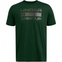 Under Armour Mens Team Issue Wordmark Short Sleeve - Forest Green / Baroque Green - 3XL
