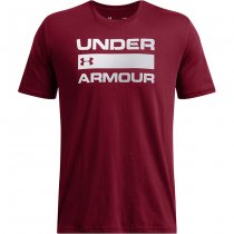 Under Armour Mens Team Issue Wordmark Short Sleeve - Cardinal / Dark Maroon - M