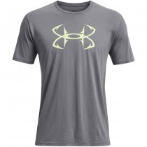 Under Armour Fish Hook Logo T-Shirt - Titan Grey / Sonic Yellow - M