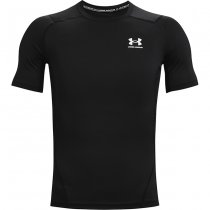 Under Armour Mens HeatGear Compression Short Sleeve - Black