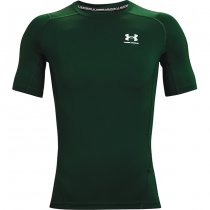 Under Armour Mens HeatGear Compression Short Sleeve - Green - M