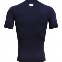 Under Armour Mens HeatGear Compression Short Sleeve - Navy Blue - L