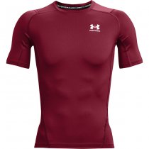 Under Armour Mens HeatGear Compression Short Sleeve - Cardinal - XL