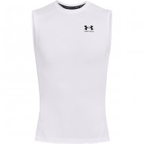 Under Armour Mens HeatGear Compression Sleeveless - White - S
