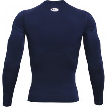 Under Armour Mens HeatGear Compression Long Sleeve - Navy Blue - L
