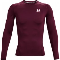 Under Armour Mens HeatGear Compression Long Sleeve - Maroon - 3XL